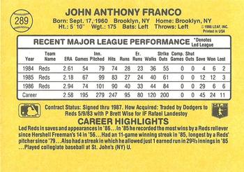 John Franco  baseball card collectible - Main Image 2