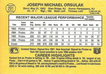 Joe Orsulak  baseball card collectible - Main Image 2