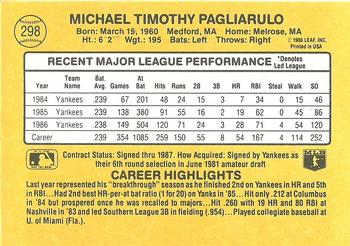 Mike Pagliarulo  baseball card collectible - Main Image 2