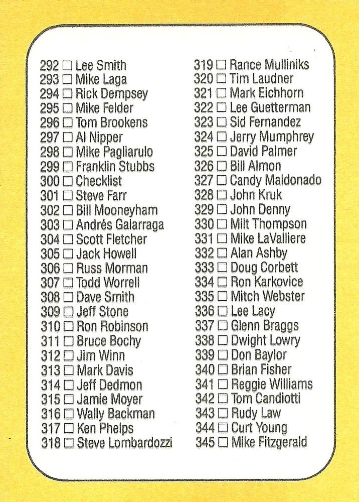 Checklist: 240-345  baseball card collectible - Main Image 2