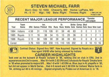 Steve Farr  baseball card collectible - Main Image 2