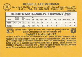 Russ Morman  baseball card collectible - Main Image 2