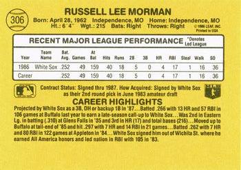 Russ Morman  baseball card collectible - Main Image 2