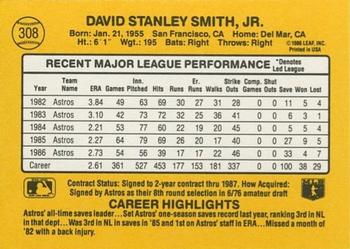 Dave Smith  baseball card collectible - Main Image 2
