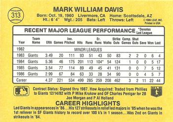 Mark Davis  baseball card collectible - Main Image 2