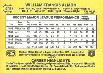 Bill Almon  baseball card collectible - Main Image 2