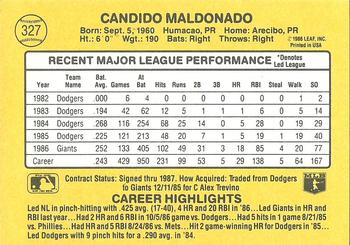 Candy Maldonado  baseball card collectible - Main Image 2