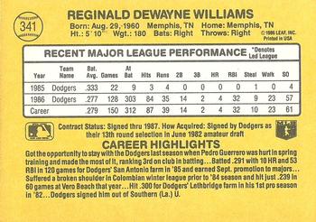 Reggie Williams  baseball card collectible - Main Image 2
