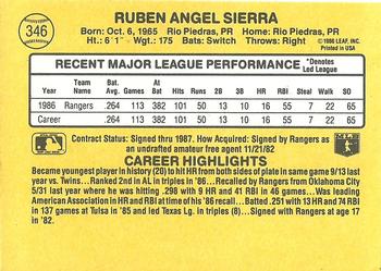 Ruben Sierra  baseball card collectible - Main Image 2