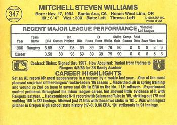 Mitch Williams  baseball card collectible - Main Image 2