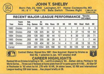 John Shelby  baseball card collectible - Main Image 2