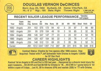 Doug DeCinces  baseball card collectible - Main Image 2
