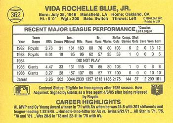 Vida Blue  baseball card collectible - Main Image 2
