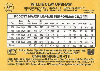 Willie Upshaw  baseball card collectible - Main Image 2