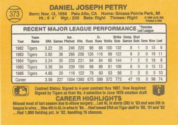 Dan Petry  baseball card collectible - Main Image 2