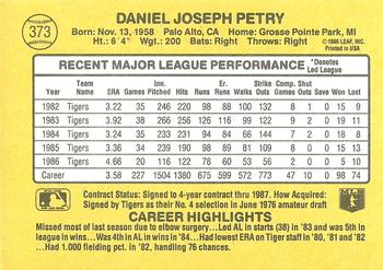 Dan Petry  baseball card collectible - Main Image 2
