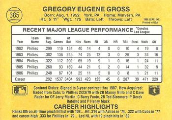 Greg Gross  baseball card collectible - Main Image 2