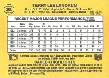 Tito Landrum  baseball card collectible - Main Image 2