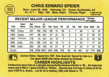 Chris Speier  baseball card collectible - Main Image 2