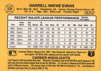 Darrell Evans  baseball card collectible - Main Image 2