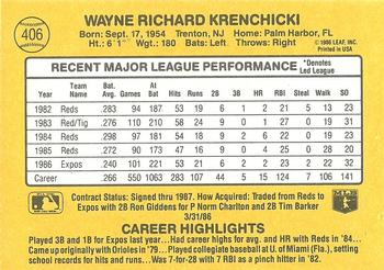 Wayne Krenchicki  baseball card collectible - Main Image 2