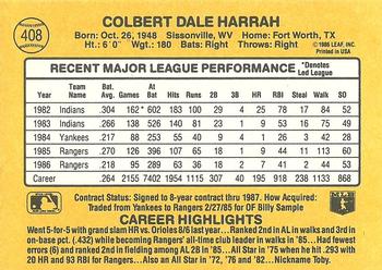 Toby Harrah  baseball card collectible - Main Image 2