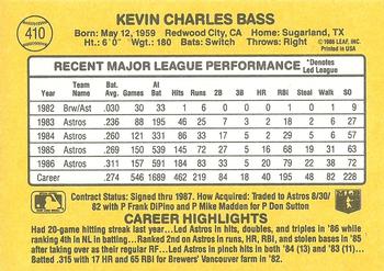 Kevin Bass  baseball card collectible - Main Image 2