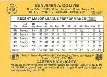 Ben Oglivie  baseball card collectible - Main Image 2