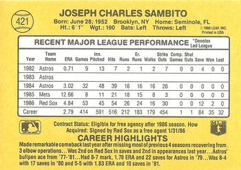 Joe Sambito  baseball card collectible - Main Image 2