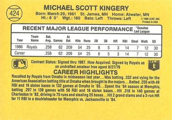 Mike Kingery  baseball card collectible - Main Image 2