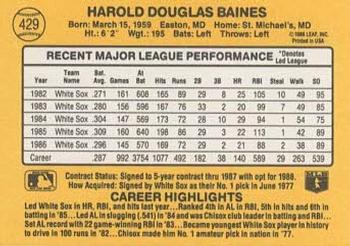 Harold Baines  baseball card collectible - Main Image 2