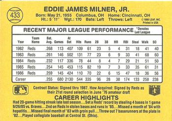 Eddie Milner  baseball card collectible - Main Image 2