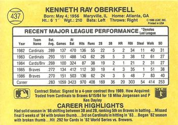 Ken Oberkfell  baseball card collectible - Main Image 2