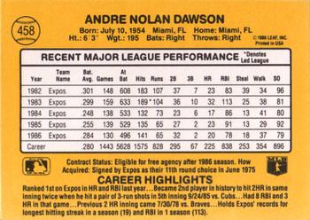 Andre Dawson  baseball card collectible - Main Image 2