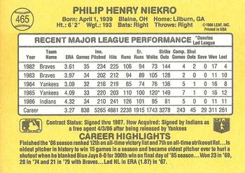 Phil Niekro  baseball card collectible - Main Image 2