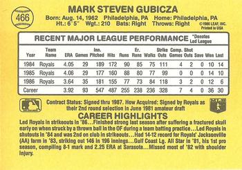Mark Gubicza  baseball card collectible - Main Image 2