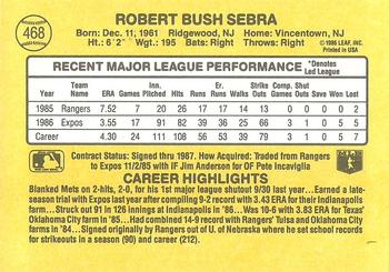 Bob Sebra  baseball card collectible - Main Image 2