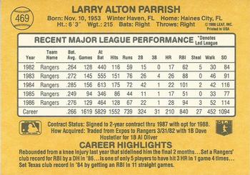 Larry Parrish  baseball card collectible - Main Image 2