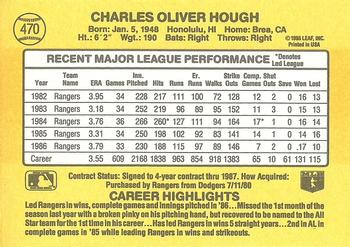 Charlie Hough  baseball card collectible - Main Image 2