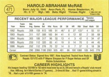 Hal McRae  baseball card collectible - Main Image 2