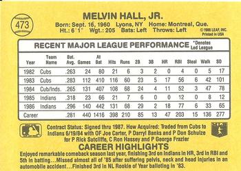 Mel Hall  baseball card collectible - Main Image 2