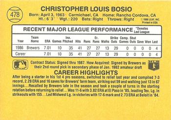 Chris Bosio  baseball card collectible - Main Image 2