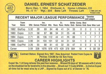 Dan Schatzeder  baseball card collectible - Main Image 2