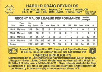 Harold Reynolds  baseball card collectible - Main Image 2