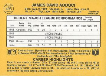 Jim Adduci  baseball card collectible - Main Image 2