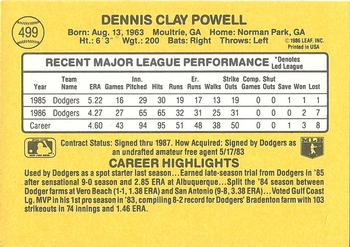Dennis Powell  baseball card collectible - Main Image 2