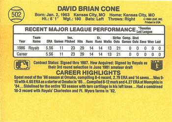David Cone  baseball card collectible - Main Image 2