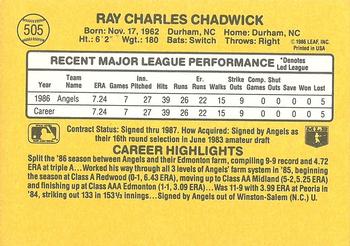 Ray Chadwick  baseball card collectible - Main Image 2