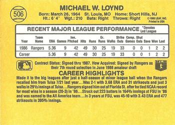 Mike Loynd  baseball card collectible - Main Image 2