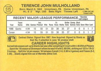 Terry Mulholland  baseball card collectible - Main Image 2